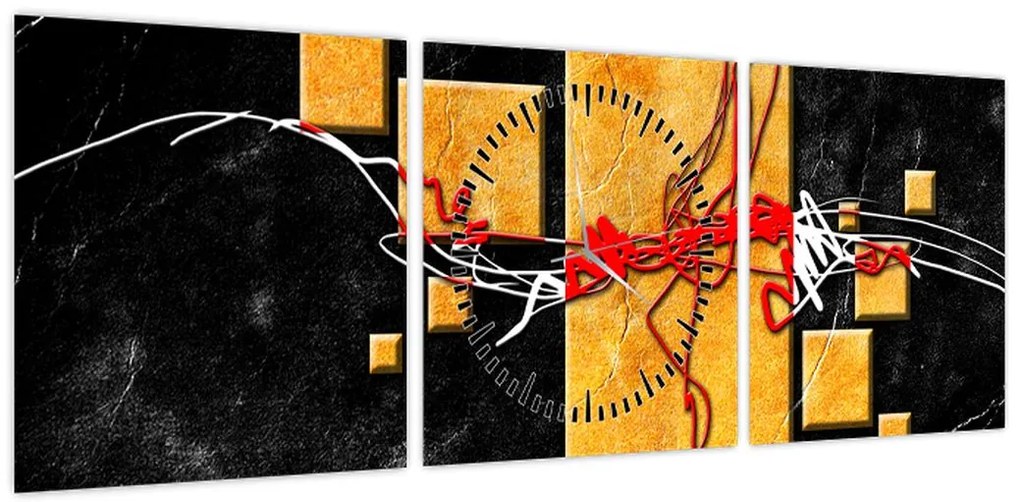 Abstrakcyjny obraz - Tancerka (z zegarem) (90x30 cm)