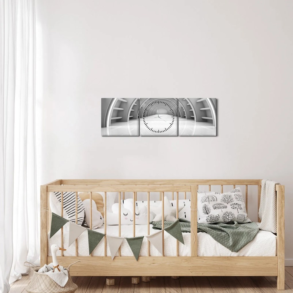 Obraz - przepustka 3D (z zegarem) (90x30 cm)