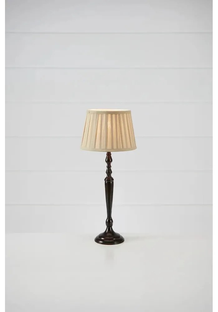 Ciemnobrązowa lampa stołowa z tekstylnym kloszem (wysokość 60 cm) Chocolat – Markslöjd