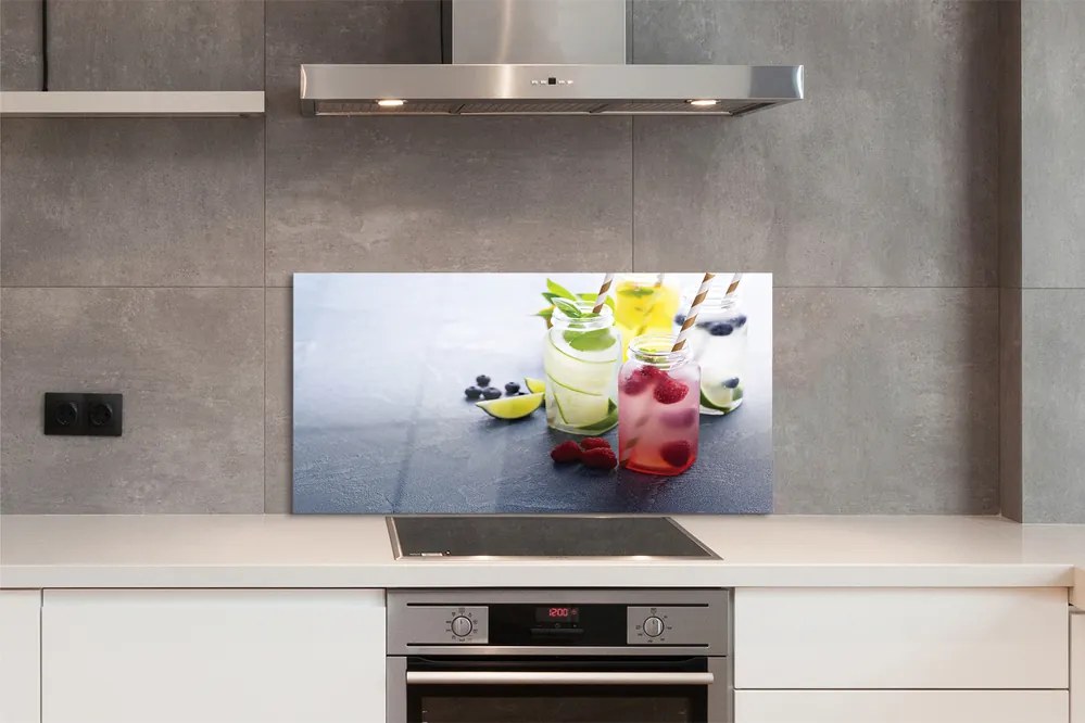 Szklany Panel Mix Owocowy: Malina i Limonka