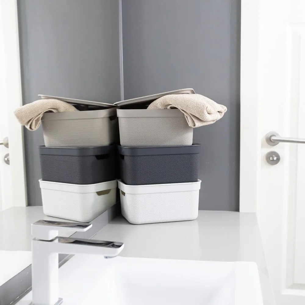 Plastikowy pojemnik z pokrywką Deco − Rotho