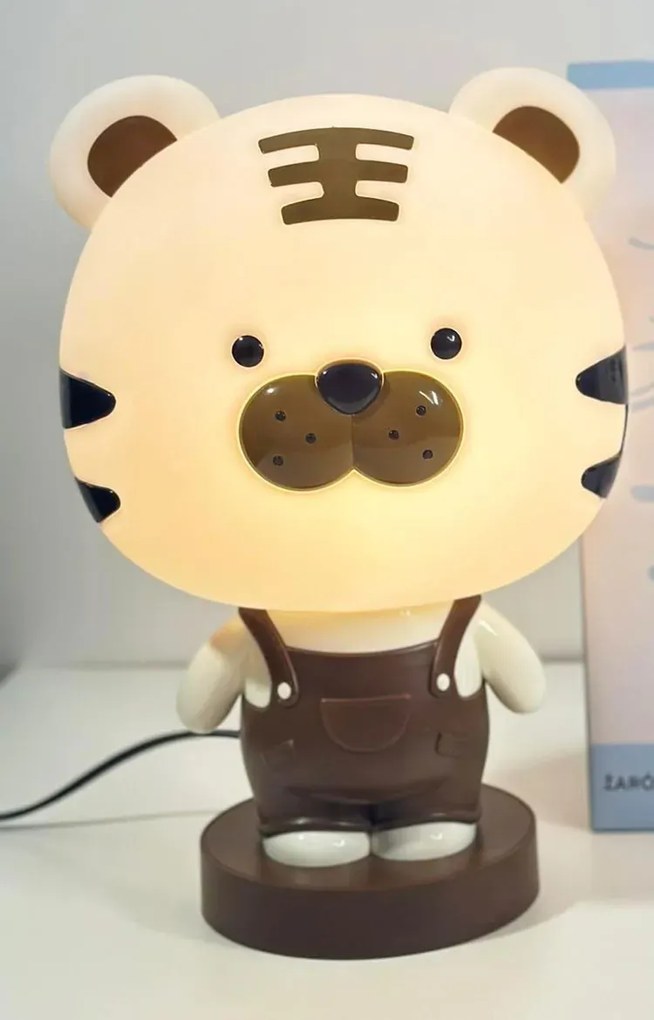 Brązowa lampka dekoracyjna dla dzieci tygrysek - 6X A364 R4-C67