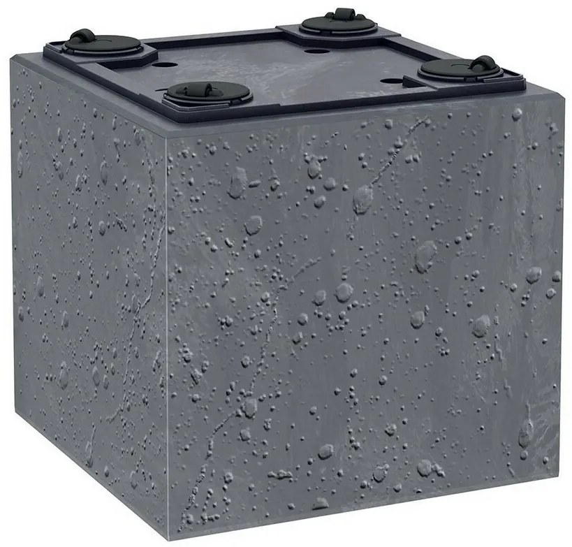 Doniczka SIERRA SQUARE BETON EFFECT 38,5 cm, szary, M