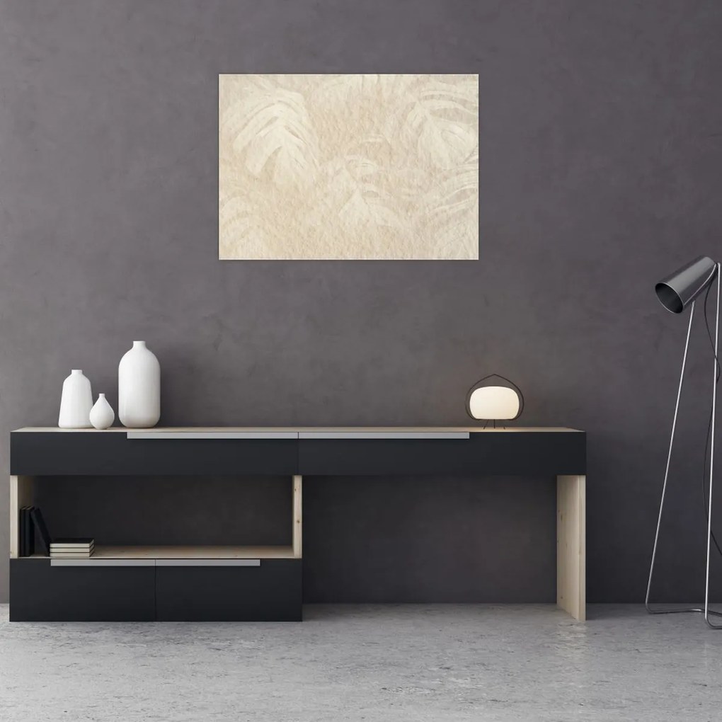 Obraz - Liście w teksturze (70x50 cm)