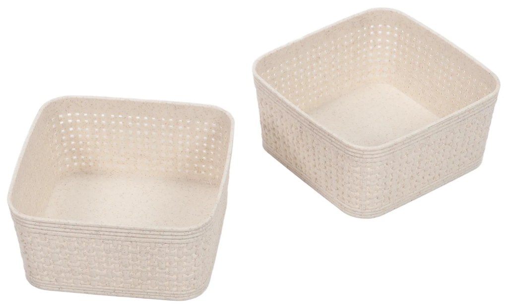 Plastikowe koszyki do organizacji, 12 x 12 x 6 cm, 2 szt.