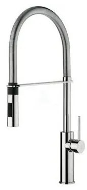 Paffoni - Bateria zlewozmywakowa z wysuwaną wylewką prysznicową LIGHT 52,5 cm