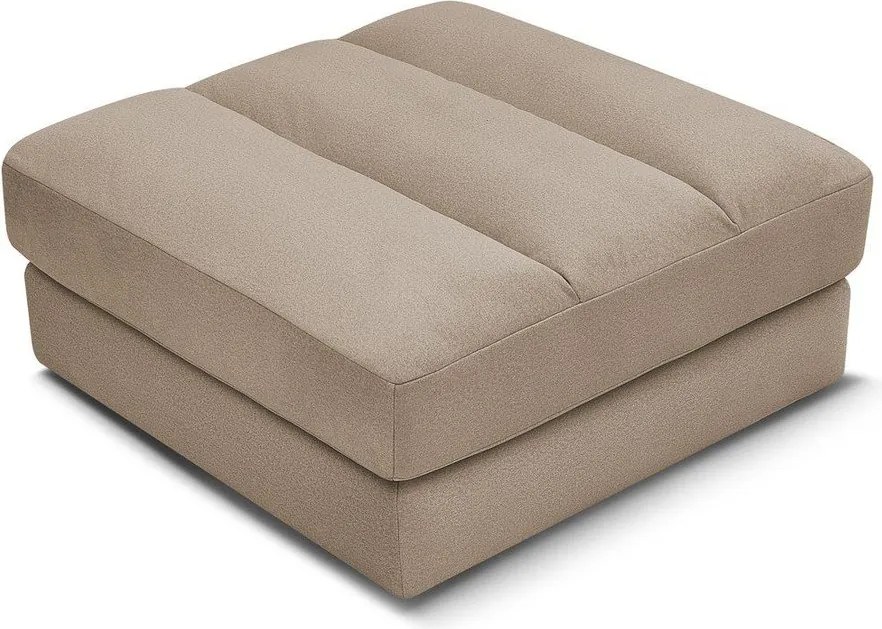 Szarobrązowy aksamitny podnóżek Sierra – Bobochic Paris