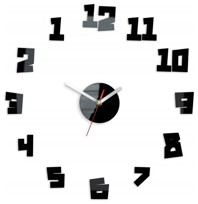 Zegar ścienny w stylu nowoczesnym akrylowy crazy clock okrągły