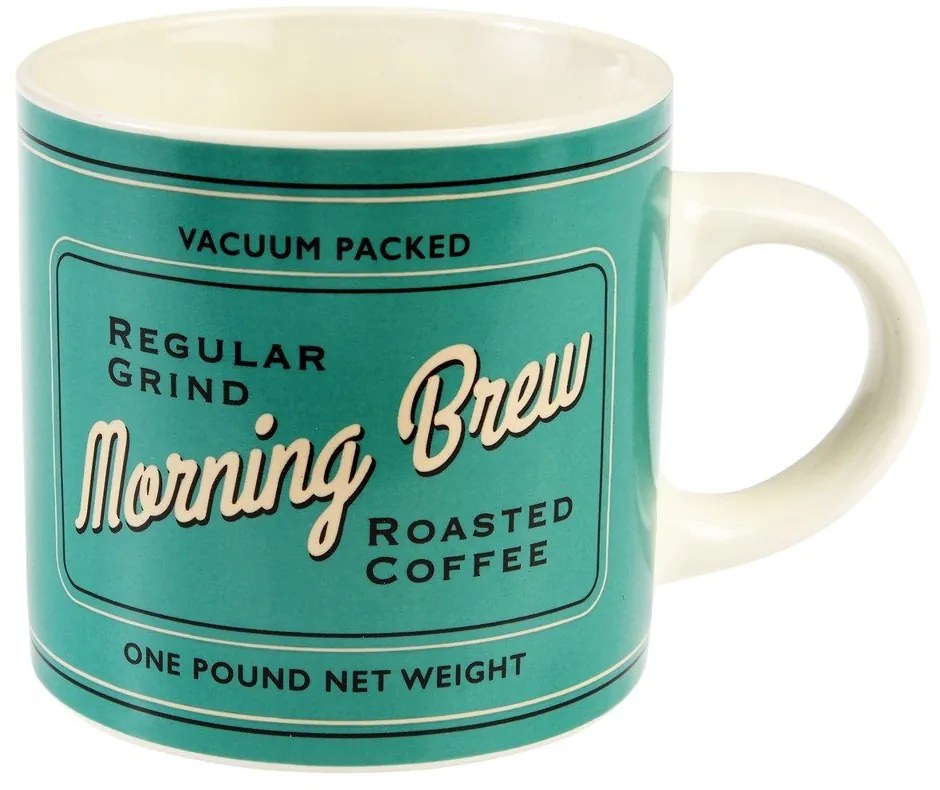 Kremowo-turkusowy ceramiczny kubek 350 ml Morning Brew – Rex London