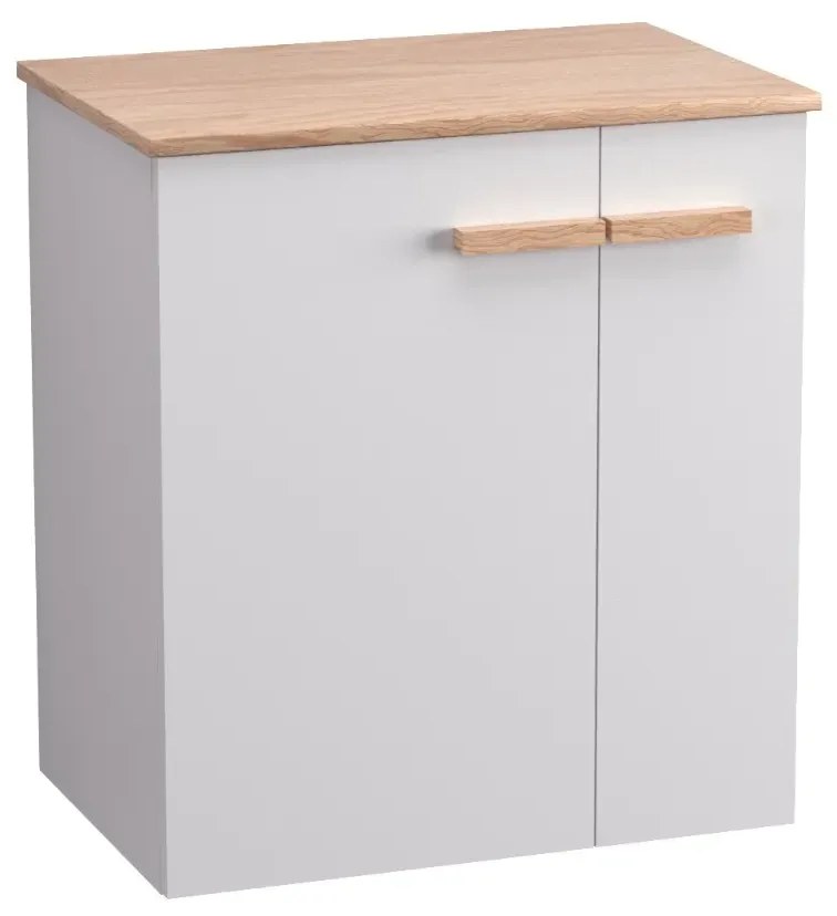 Szafka pod umywalkę L-WOOD 59 cm biały połysk KROFAM