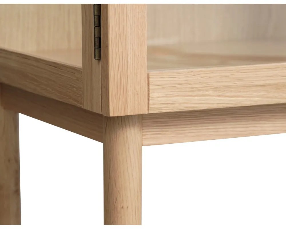 Witryna z litego drewna dębowego 88x140 cm Elba – Unique Furniture