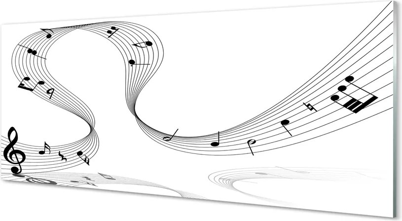 Szklany Panel Symbol Klucza Wiolinowego