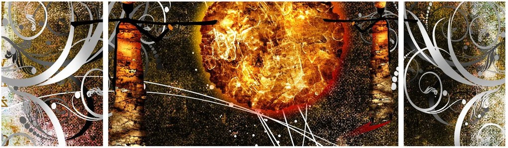Obraz malarstwa z epoki starożytnej (170x50 cm)