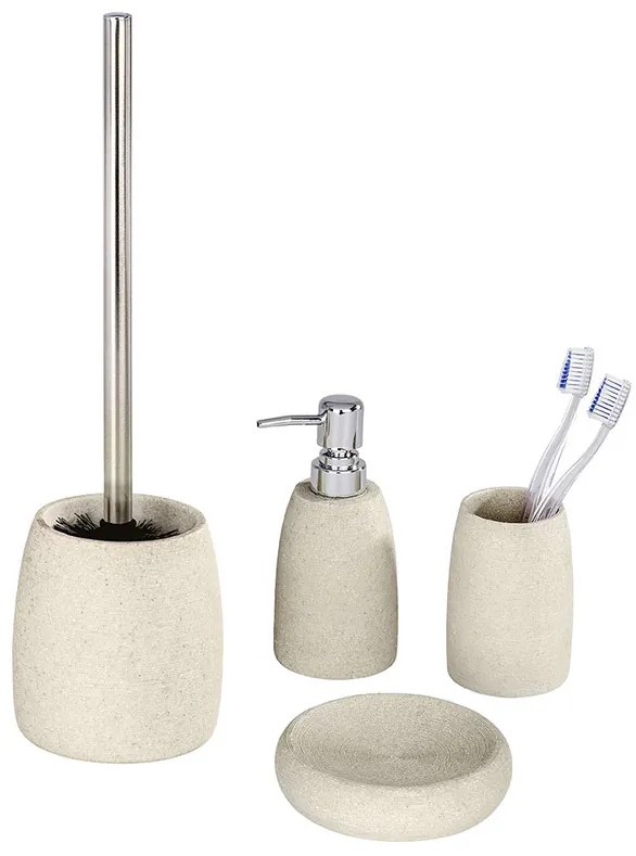 Pojemnik na szczotkę GOA BEIGE + szczotka WC, WENKO