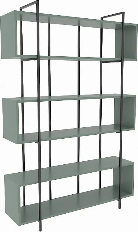 Półka – 120 x 180 x 29,6 cm – Kolor zielony i czarny – Płyta wiórowa pokryta melaminą