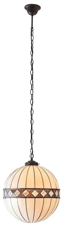 Endon 67045 - Żyrandol na łańcuchu Tiffany FARGO 1xE27/60W/230V Ø 40 cm