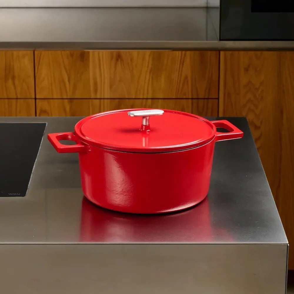 Garnek żeliwny z pokrywką odpowiedni na indukcję 5,5 l Mattia 3.0 – FABINI