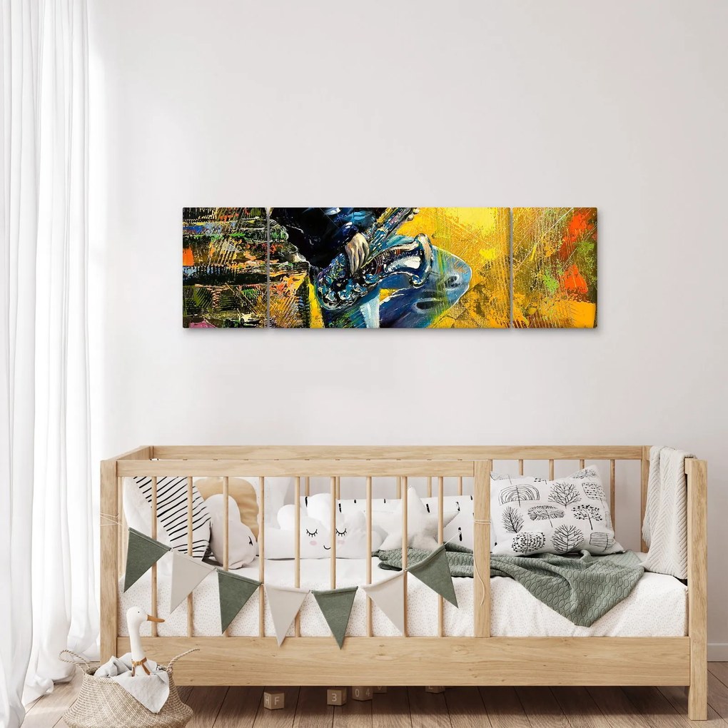 Obraz saksofonisty (170x50 cm)