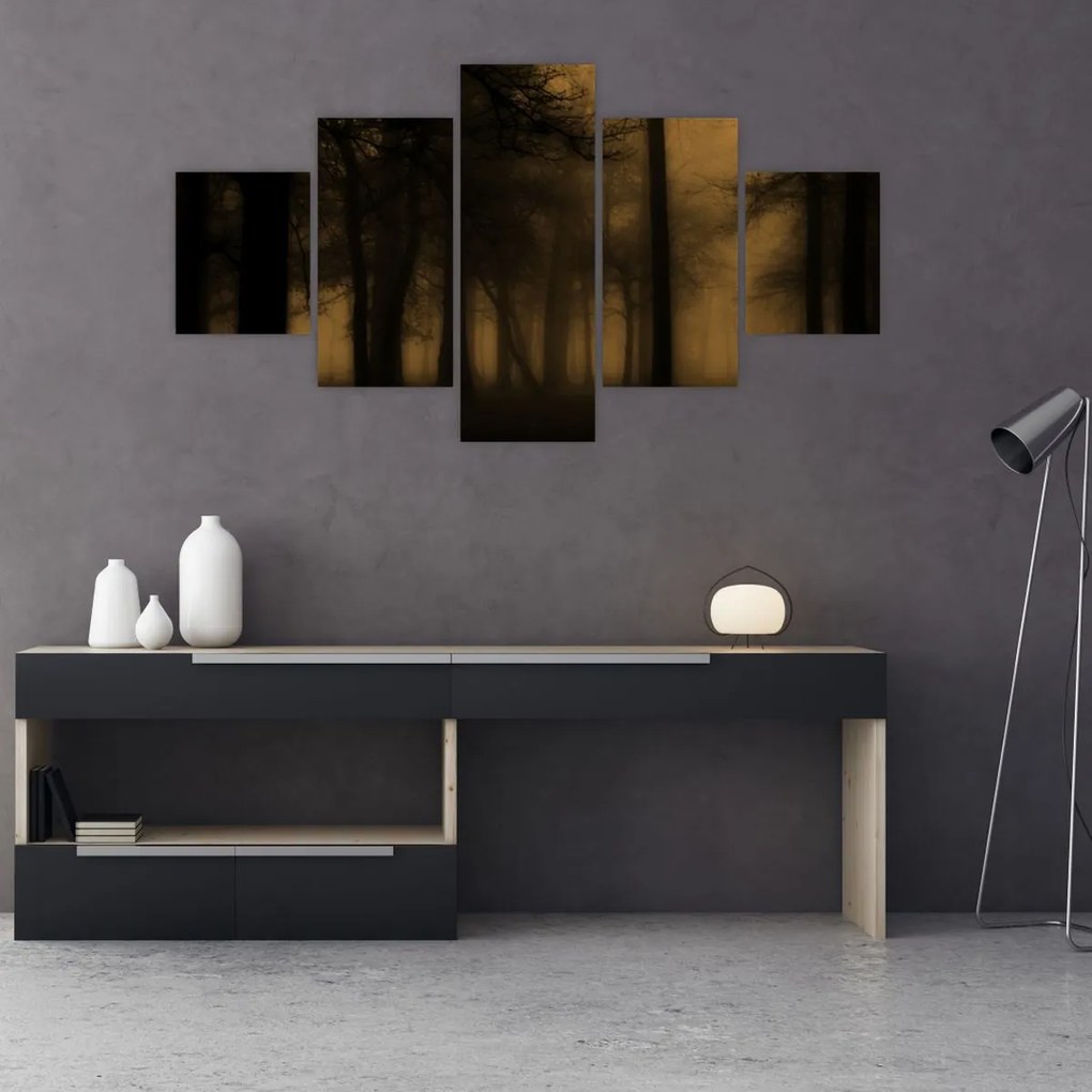Obraz - Ciemny las (125x70 cm)