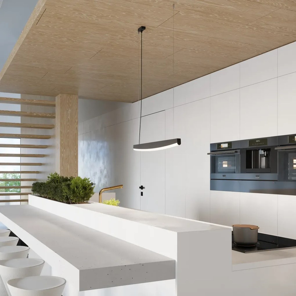 Lampa wisząca JORUN 80 czarna LED 3000K SOLLUX  LIGHTING