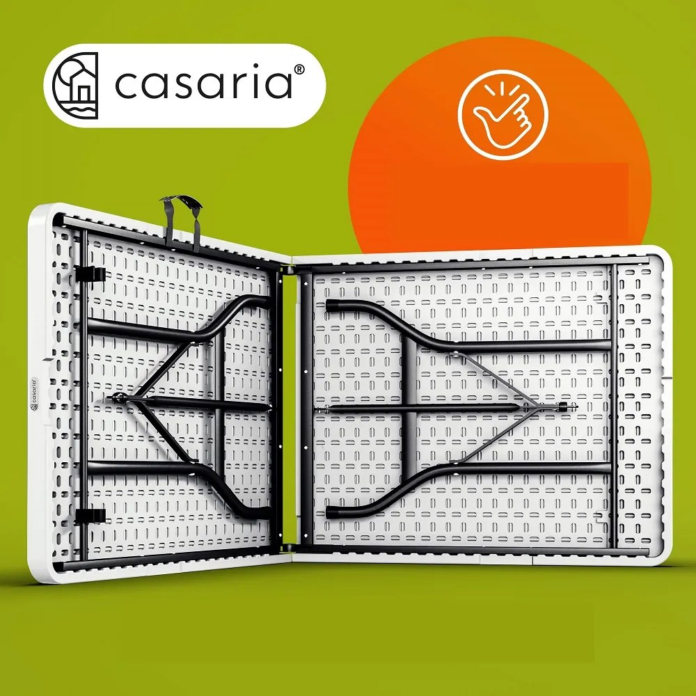 Bufetowy stół KAMIL składany, 76x183x74cm, biała Casaria