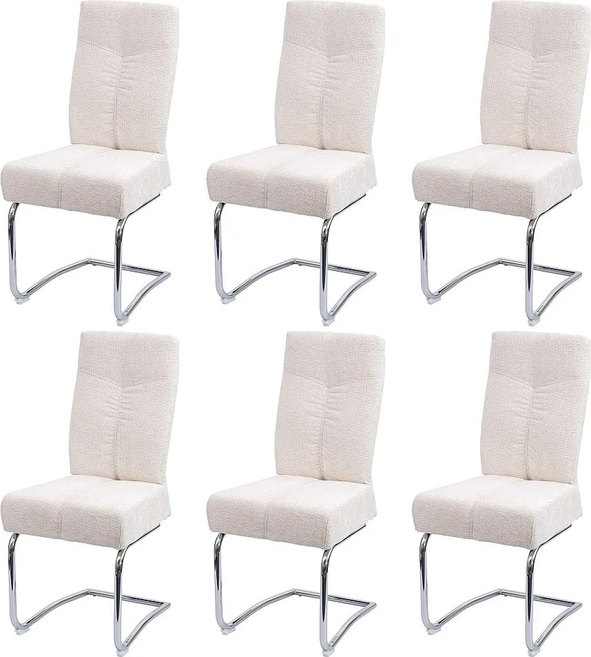 Krzesło do jadalni MCW-G56 (zestaw 6 sztuk),  kremowe