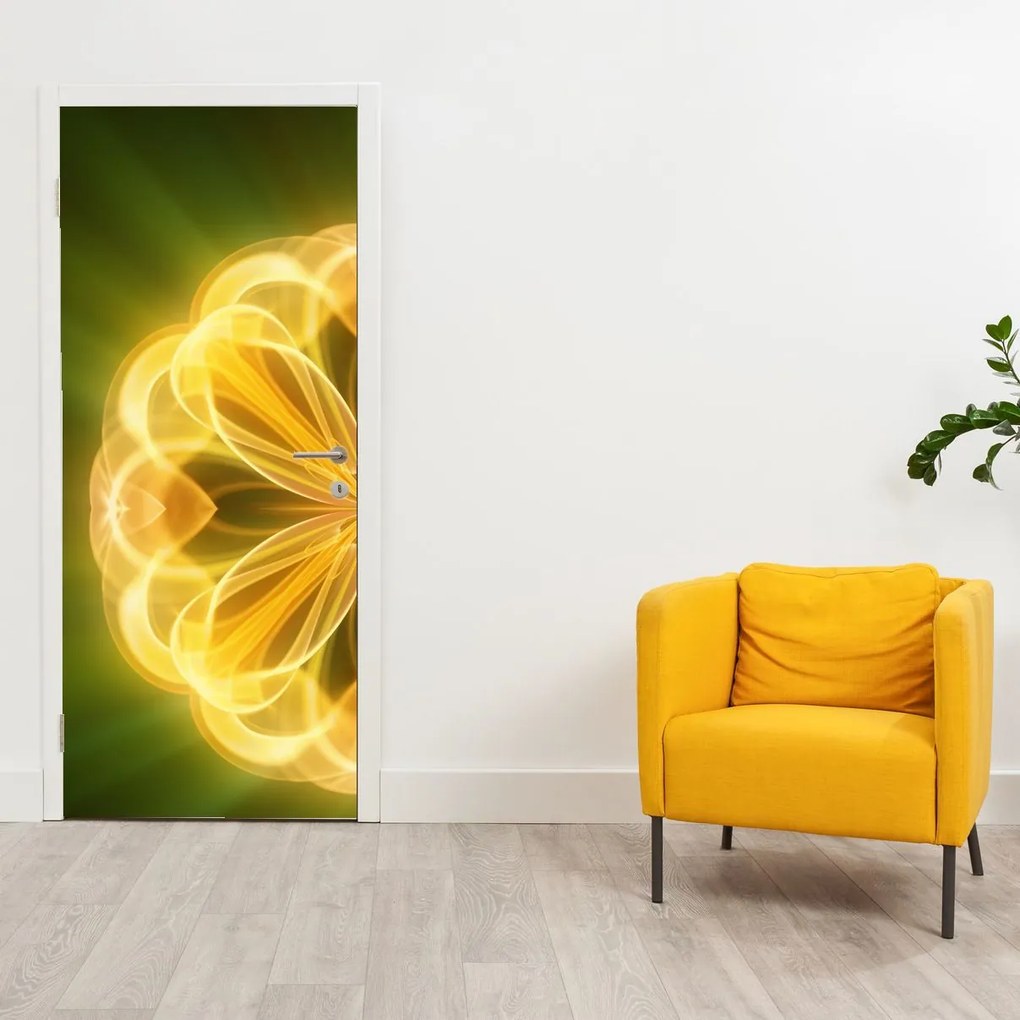 Fototapeta na drzwi - Żółte kwiaty (95x205cm)
