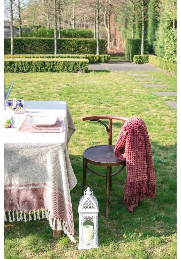 Różowy bawełniany koc Tiseco Home Studio Waffle, 130x170 cm