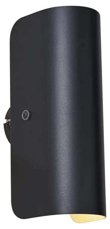 Nowoczesny Kinkiet / Lampa scienna czarny 2-punktowy - Gotthard Nowoczesny Oswietlenie wewnetrzne