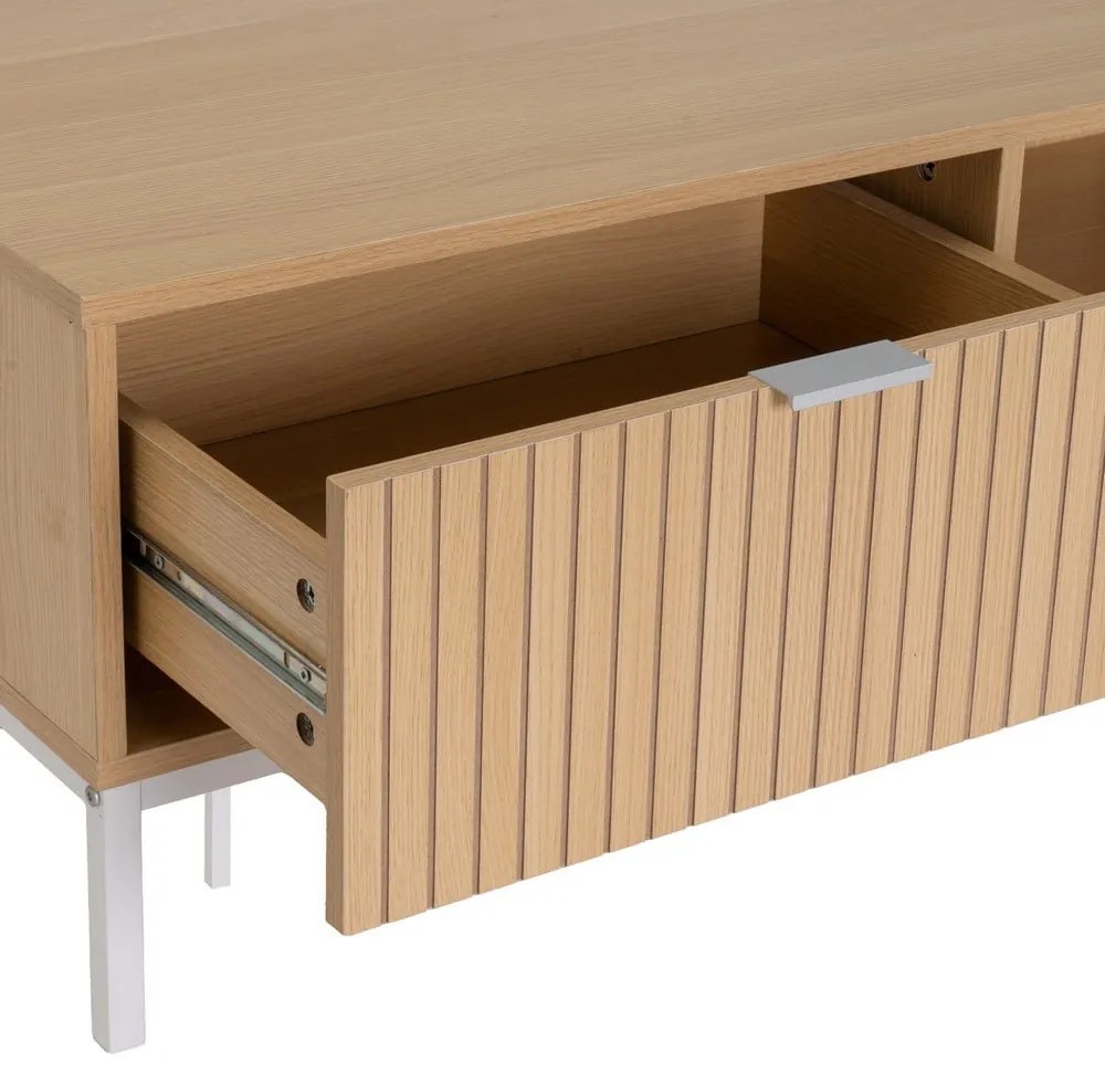 Stolik w dekorze dębu w naturalnym kolorze 50x110 cm Mid-Lines – Casa Selección