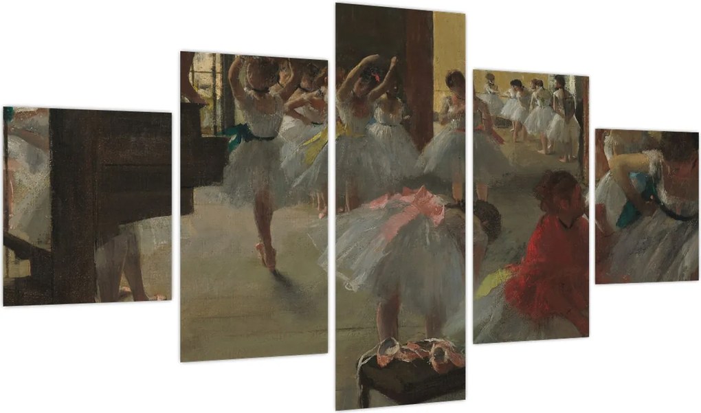 Obraz - Edgar Degas, The Dance Class, reprodukcje (125x70 cm)