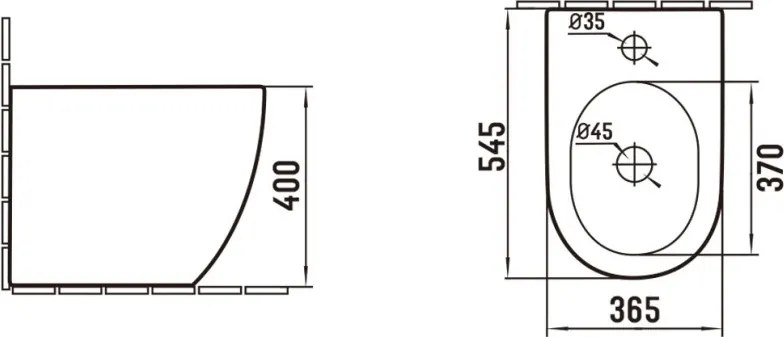 Mexen Lena bidet stojący, biały - 36225200