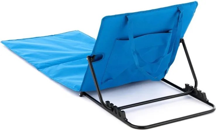 Regulowana podkładka plażowa z oparciem, niebieska, 2 sztuki