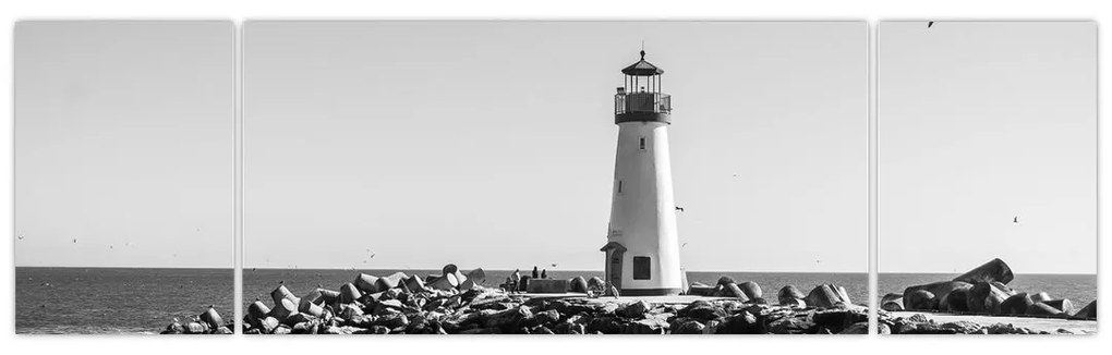 Obraz - Latarnia morska na wybrzeżu, Santa Cruz, Kalifornia (170x50 cm)