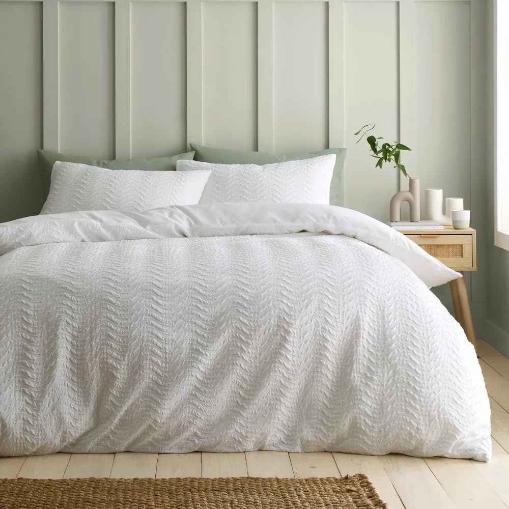 Biała pościel dwuosobowa z kory 230x220 cm Heatset Wave – Catherine Lansfield