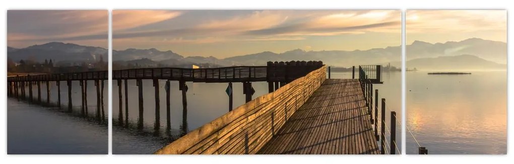 Obraz - Na brzegu jeziora Obersee (170x50 cm)