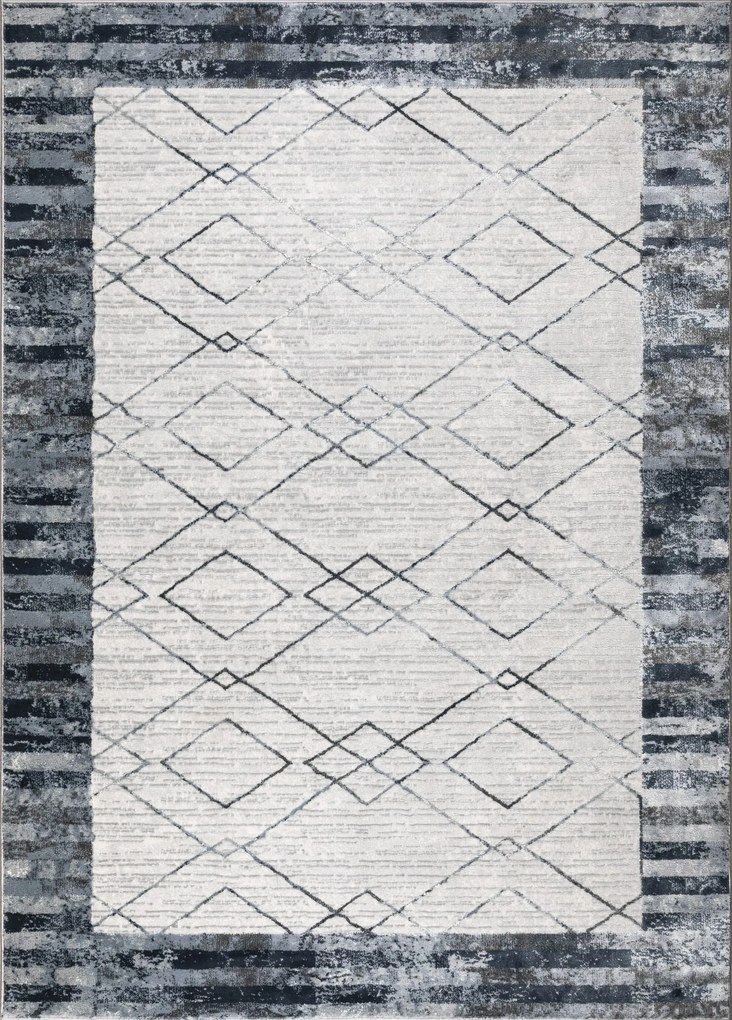 Dywan klasyczny Piero romby szary 160 cm x 220 cm