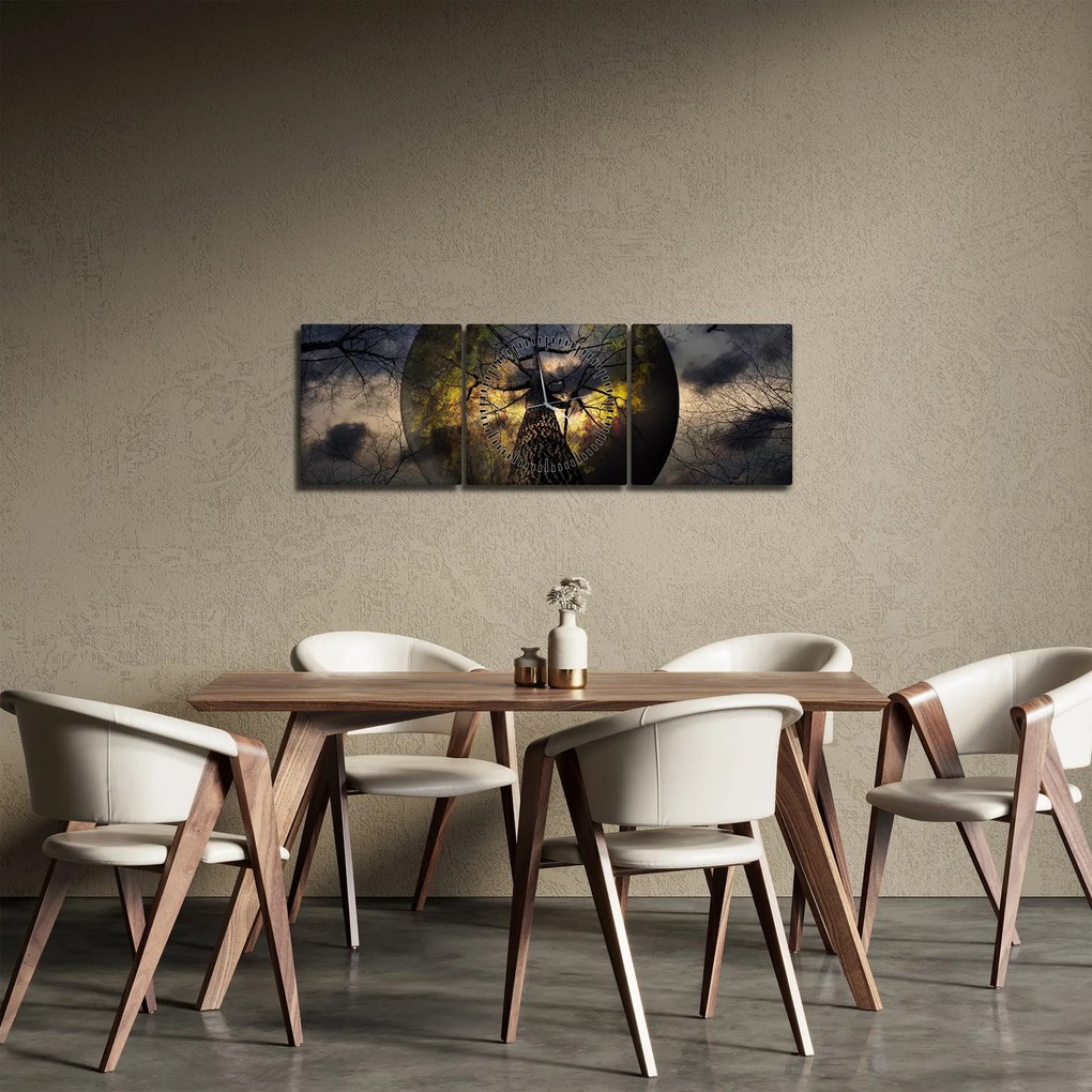 Obraz - Tajemnicze niebo (z zegarem) (90x30 cm)