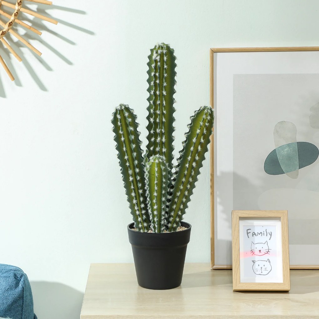 HOMCOM Sztuczny kaktus 53 cm w doniczce do domu, biura | Aosom PL