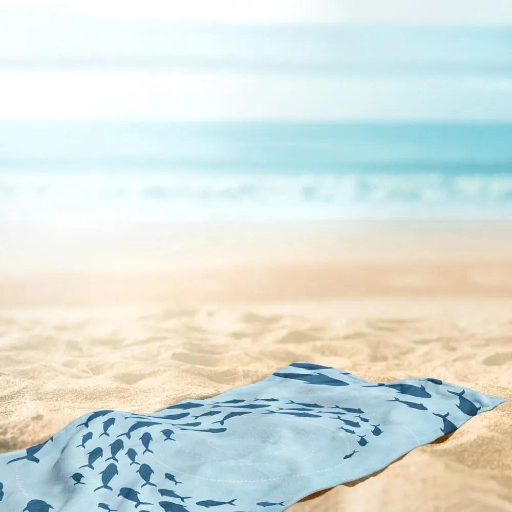 Niebieski ręcznik plażowy 90x180 cm Shoal – DecoKing