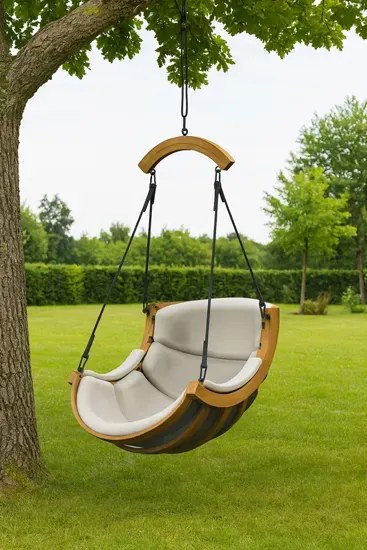 Beżowy wiszący fotel ogrodowy Z5-G36