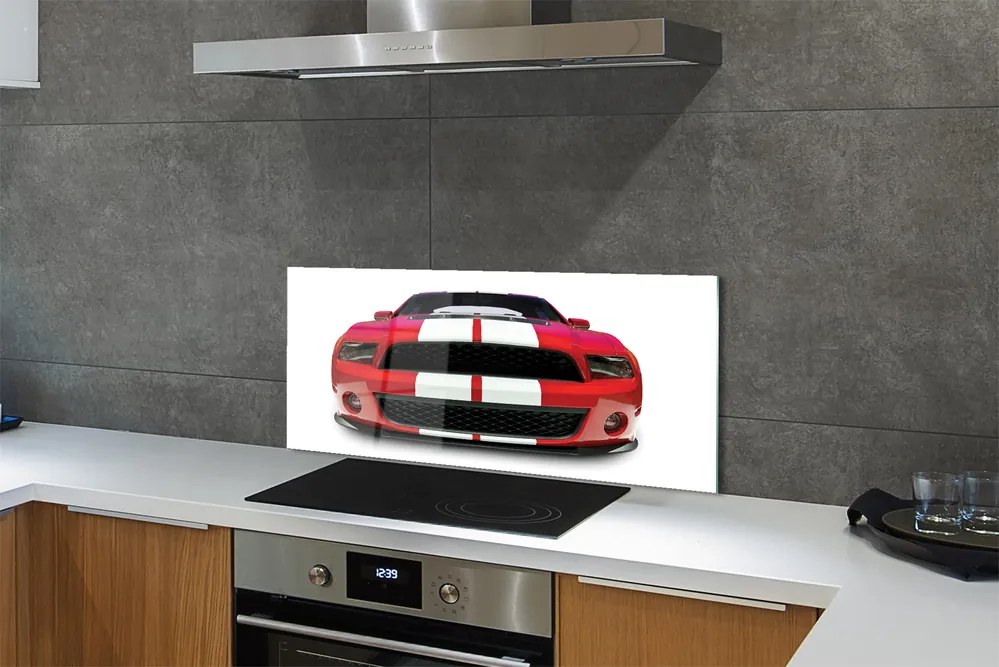 Panel szklany do Kuchni Czerwone Auto Sportowe