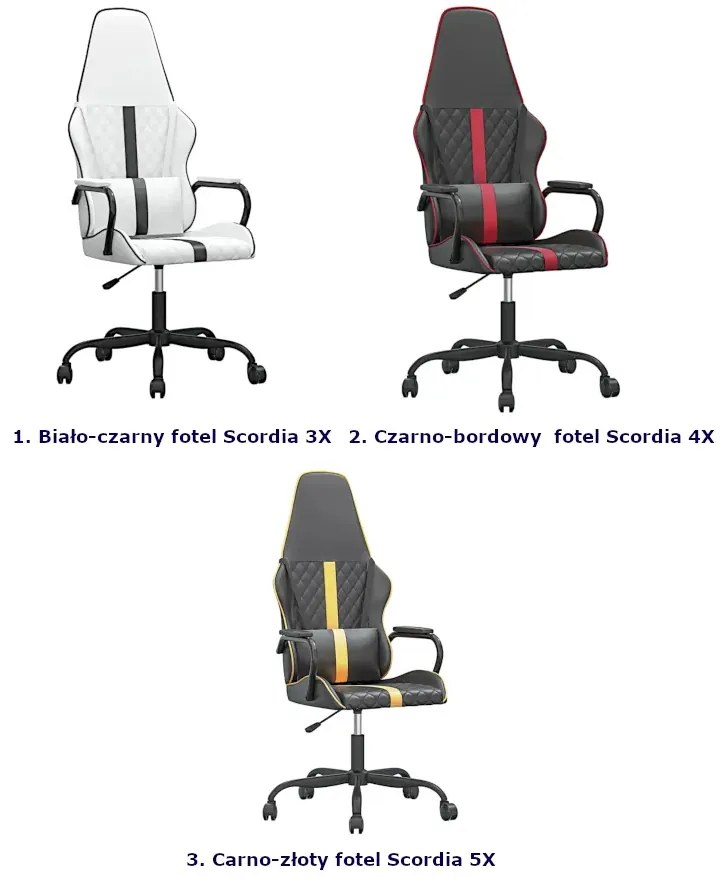 Czarno-złoty fotel gamingowy S1-N10