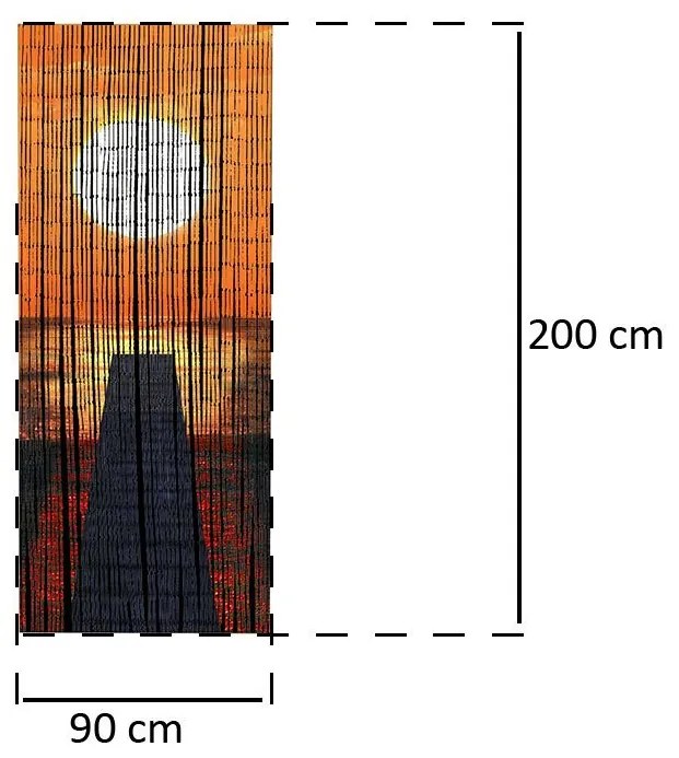Zasłona bambusowa 90x200 cm