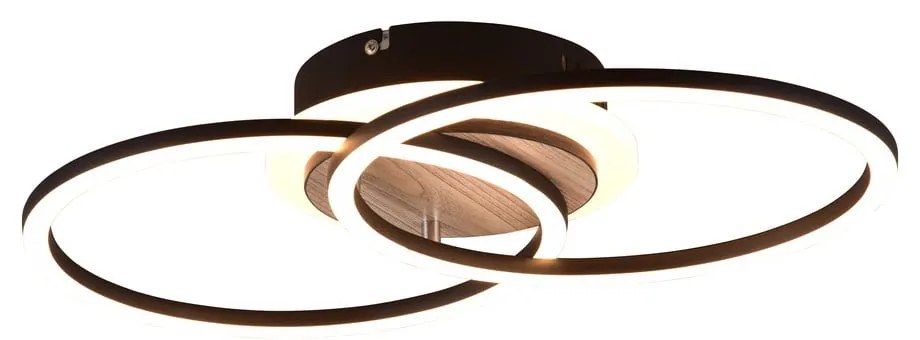 Czarno-brązowa lampa sufitowa LED ze ściemniaczem 28x46 cm Giro – Trio