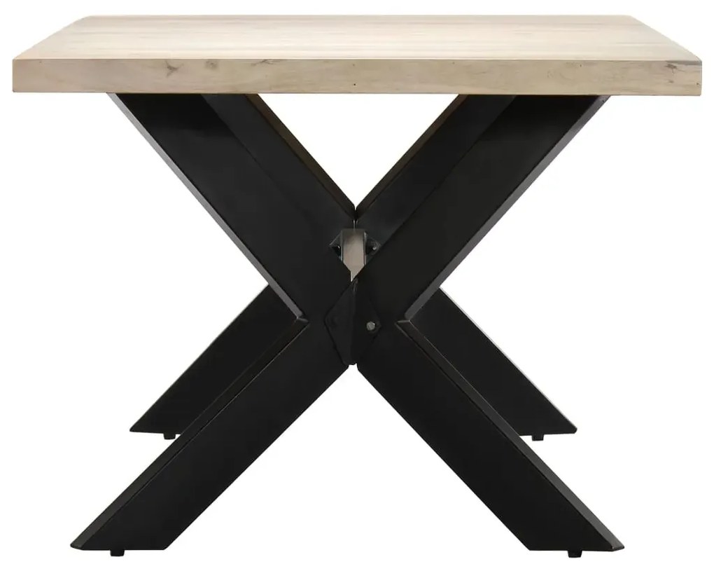 Stół do jadalni z drewna mango Glefro 2X – biały