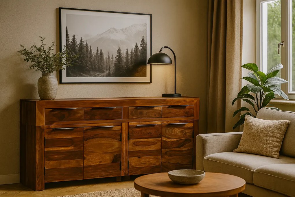 Drewniana komoda w stylu vintage R6-A77