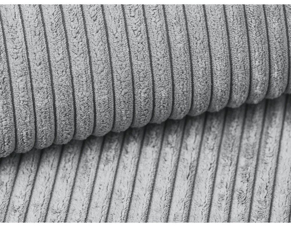 Jasnoszara sztruksowa rozkładana sofa 195 cm Nona – Makamii