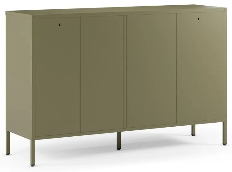 Zielona metalowa komoda 140x90x40 cm Fayna – Marckeric
