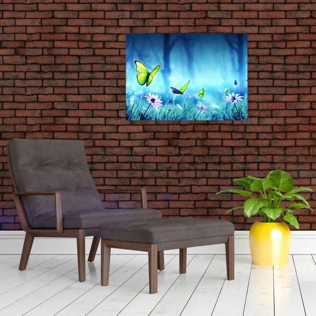 Obraz na szkle - Mistyczna leśna polana (70x50 cm)